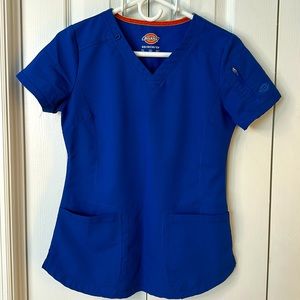 Women’s Royal Blue Dickies Scrub Top XS